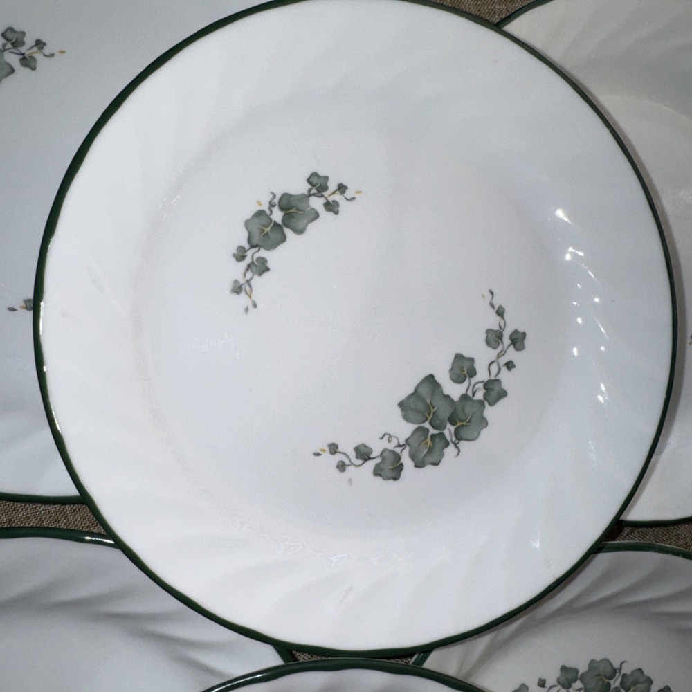 Set of 6 Corelle CALLAWAY IVY Swirl Salad /Dessert / Bread Plates 7 1/4" MINT - Picture 2 of 3
